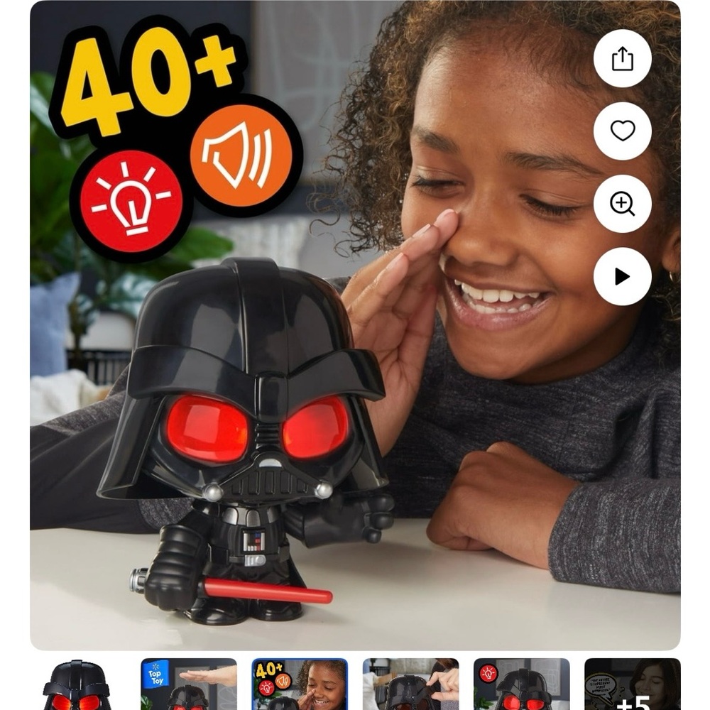 Star Wars Force N Telling Vader Toy - Black and Red - Picture 3 of 4